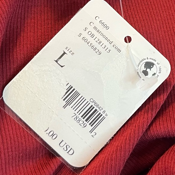 Free People Tank Intimately FP Alia Tank Top Colorblock Maroon & Pink Sz L NWT - Picture 15 of 15